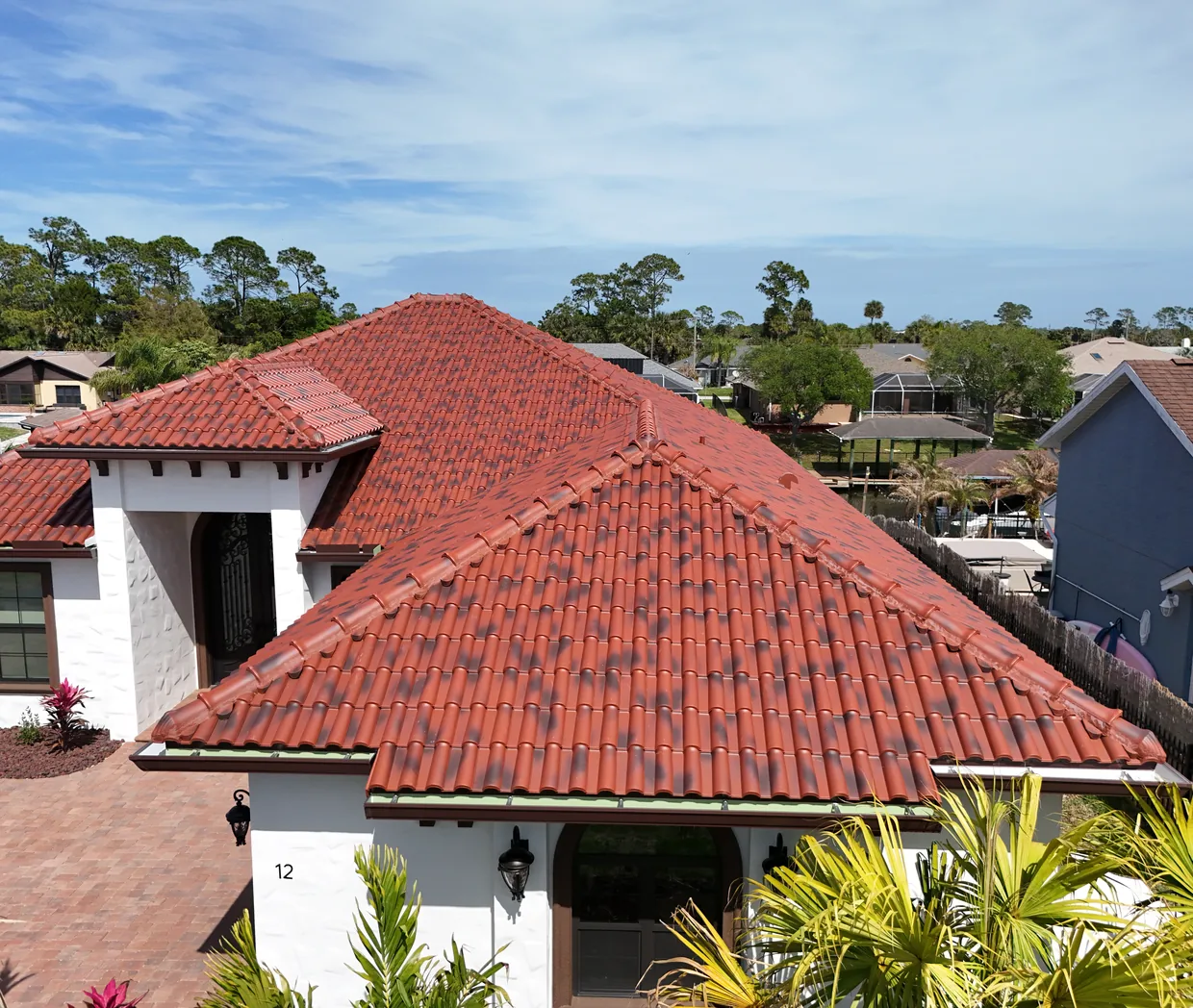 Tecno clay roof tile installed